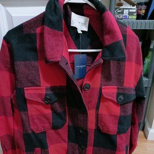 Womens Lucky Brand plaid coat size M
